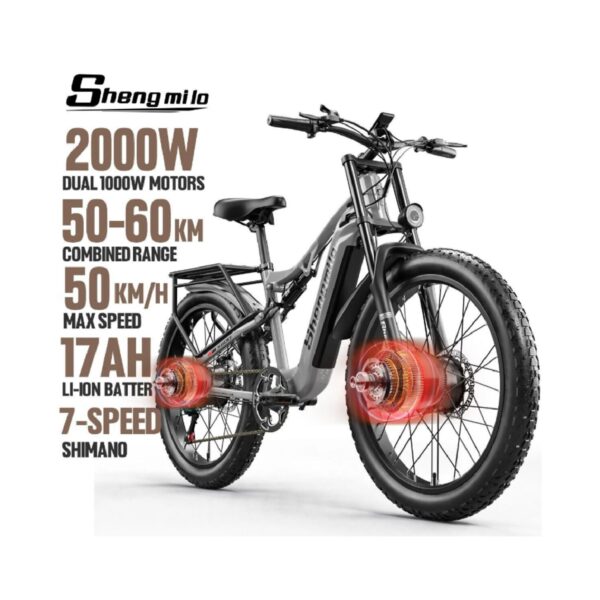 Fat Bike Électrique 50 km h 2000w