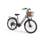 Vélo Électrique Femme Ville et Campagne Violet